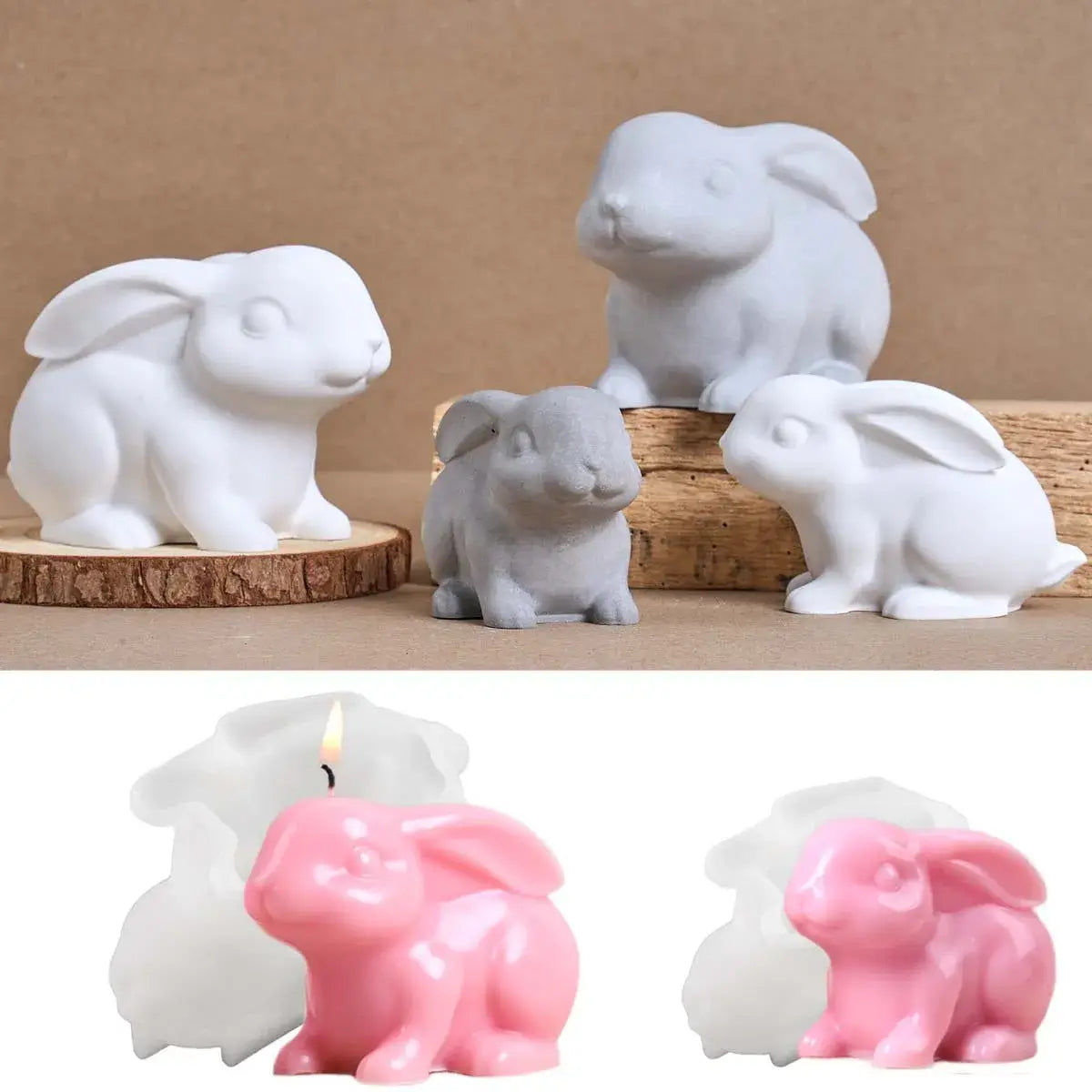 3D Osterhase Silikonform für Backformen