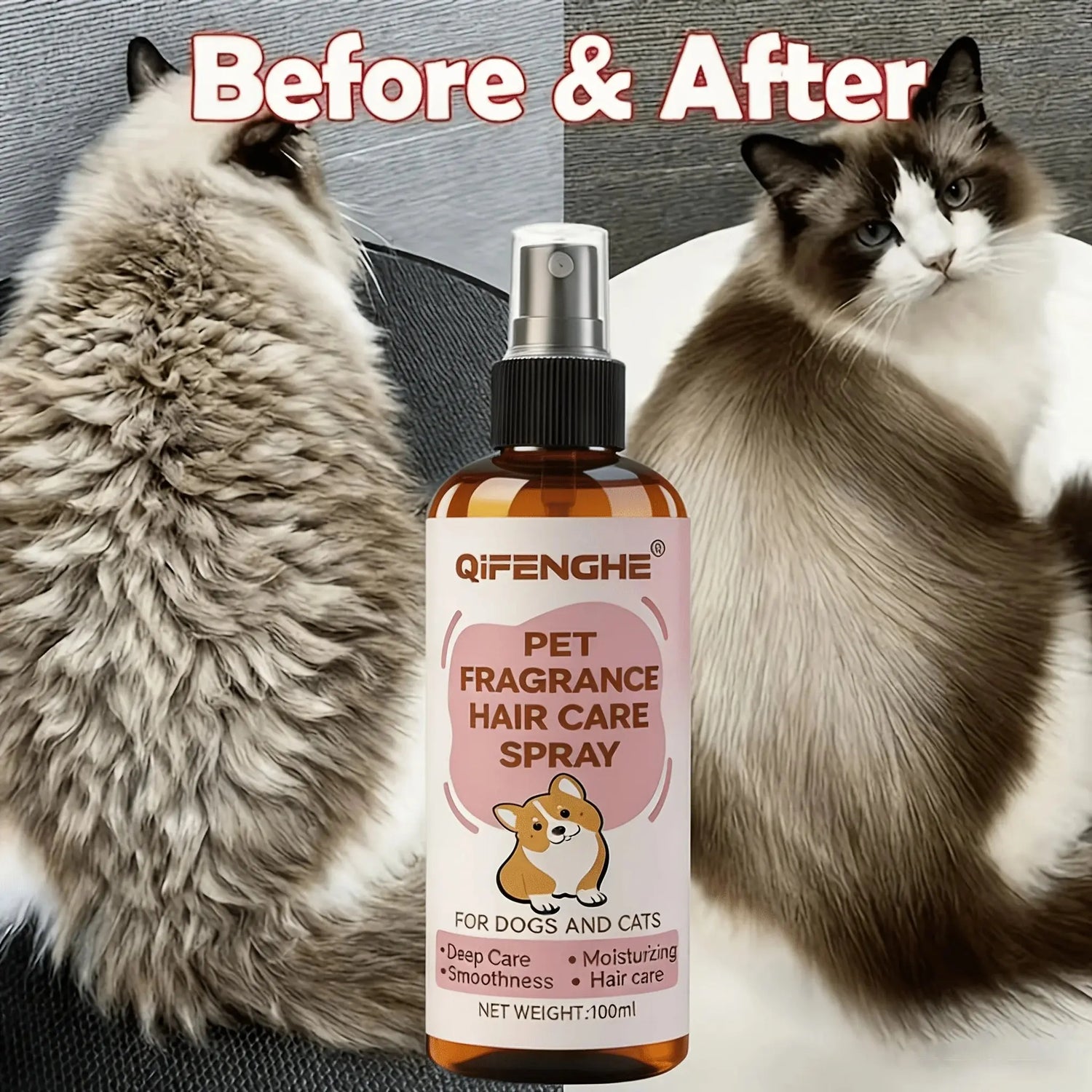 Fellpflegespray für Hunde und Katzen Petoria