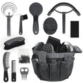 Pferdepflege-Set 11-teilig – Komplettes Pferdebürsten- und Pflegeset mit Organizer-Tasche, Ausrüstung & Geschenke für Pferdebesitzer