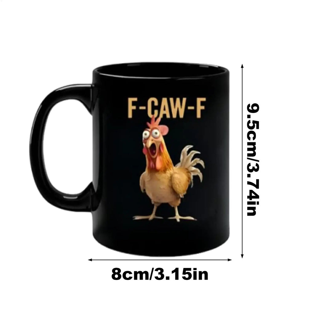 Kaffeetasse Keramik Lustiges F-Caw-F Huhn FCAWF Kaffeetasse Tassen Bauernhaus-Themenbecher Tier Teetasse Weihnachtsgeschenk für Freunde