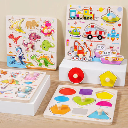 Montessori Holzpuzzle Lernspielzeug für Kinder