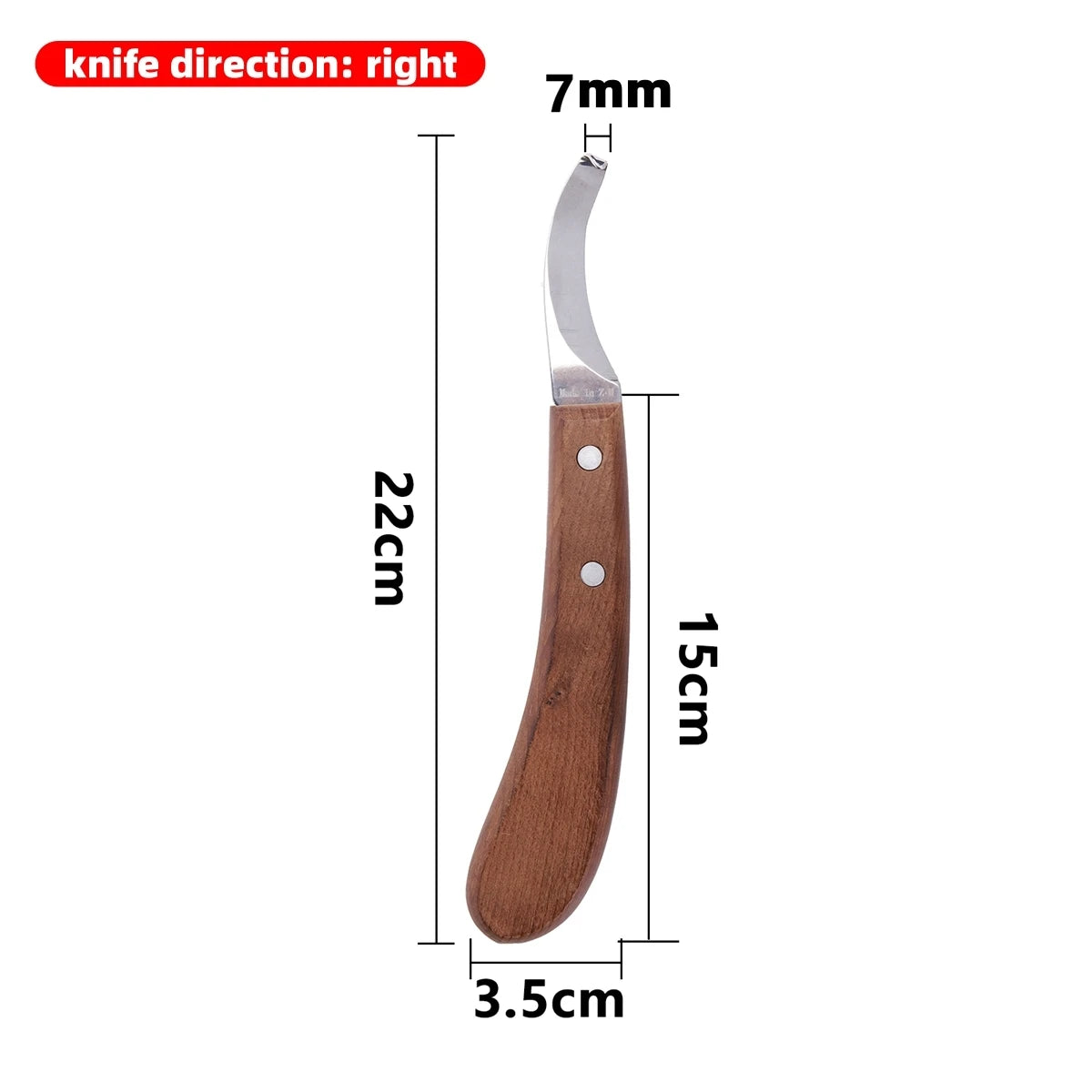 1Pc Pferd Huf Messer Mit Holzgriff Edelstahl Cutter Multi-funktionale Rechts/Links Hand Rinder Esel fuß Beschneiden Werkzeuge