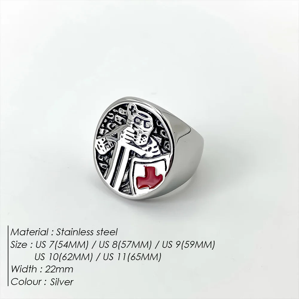 Edelstahl Vintage Ring Herren Klassischer Schmuck
