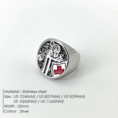 Edelstahl Vintage Ring Herren Klassischer Schmuck