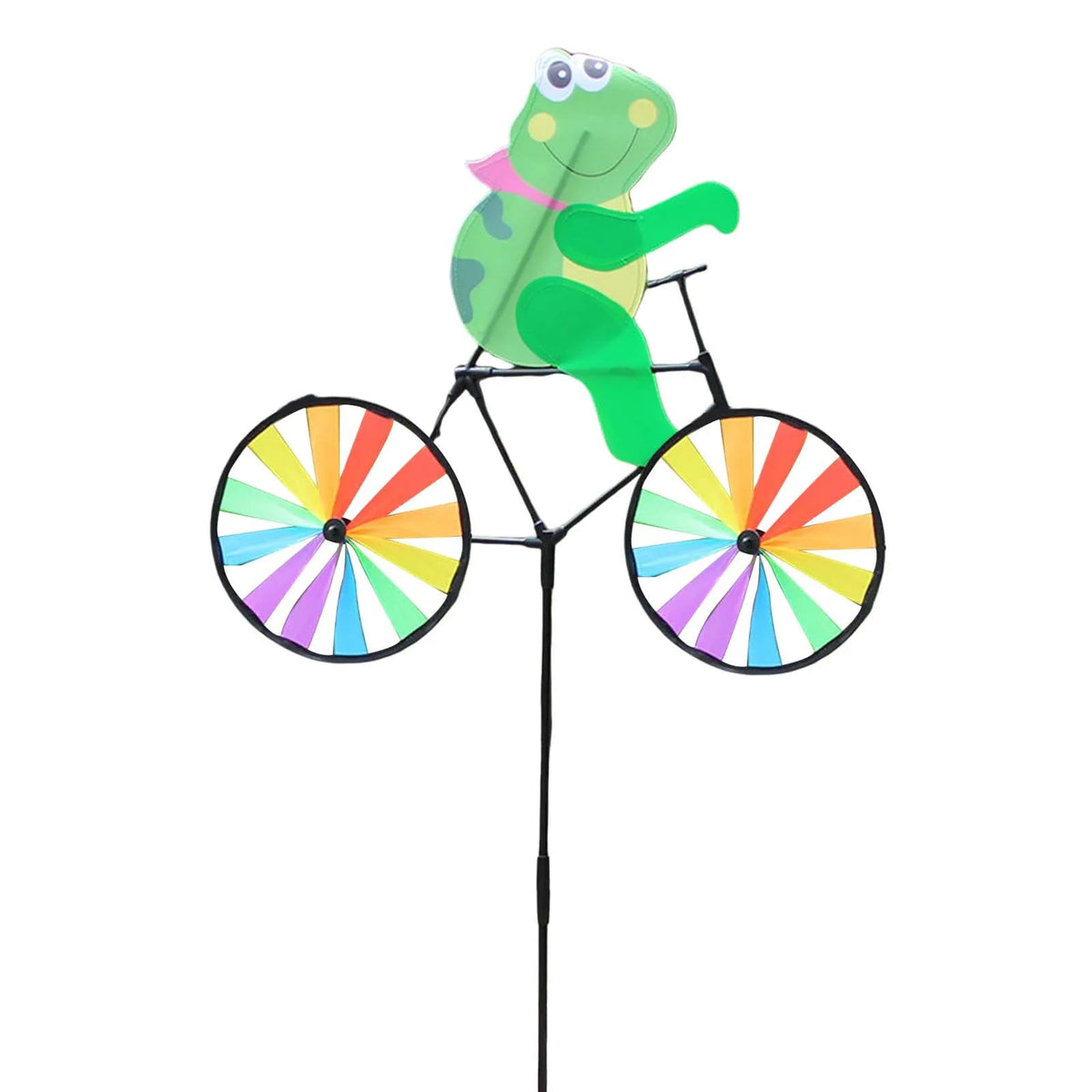 Cute 3D Animal on Bike Windmill Yard Art Whirly Garden Stakes Decorations for Holiday Garden Decoration Petoria Store