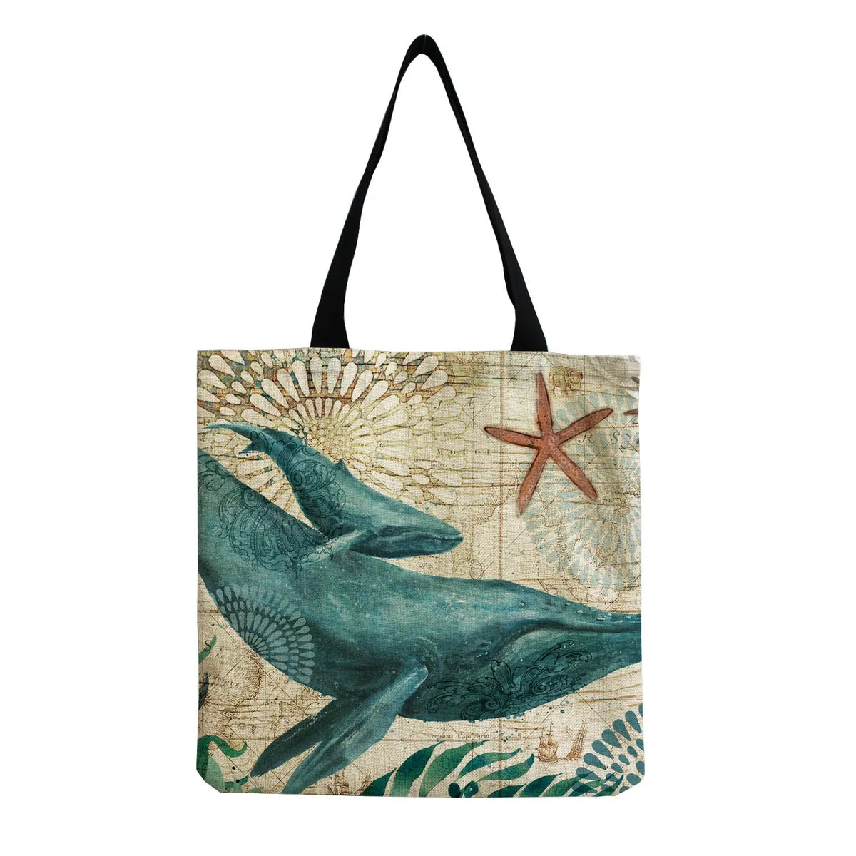 Cartoon Cute Dinosaur Printed Tote Linen Personality Girl Shoulder Bag Large Capacity Travel Storage Packs Women Shopping Bag Petoria Store