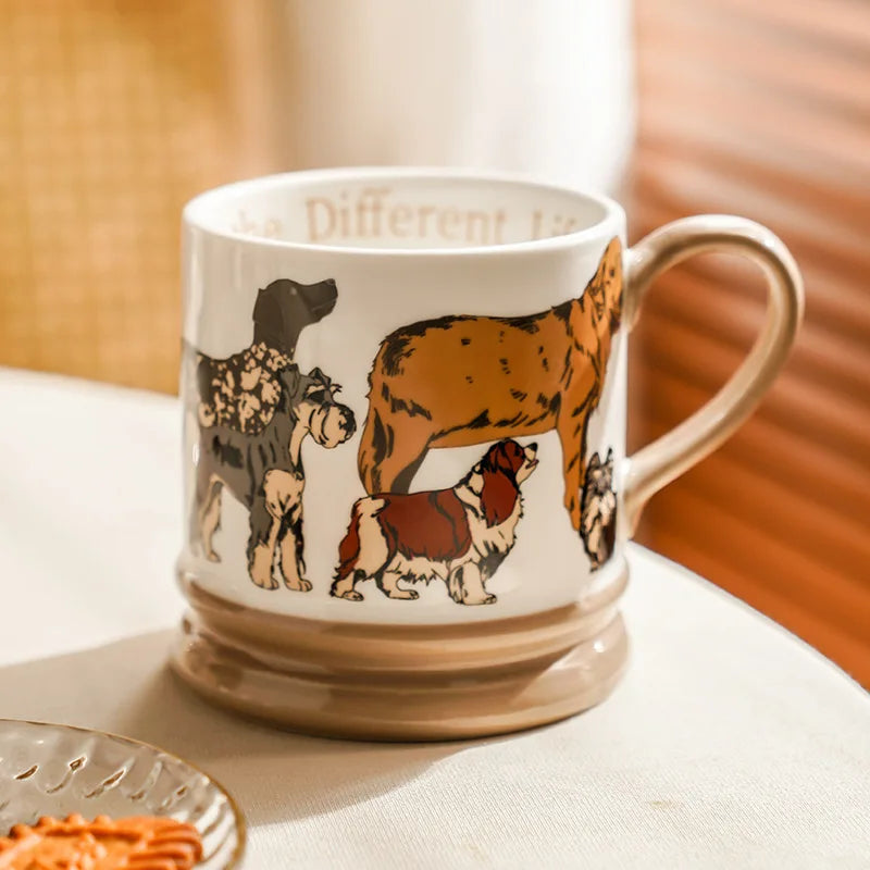 Welpen Keramikbecher – Niedliche Kaffeetasse 400 ml