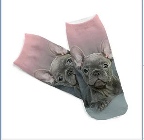 Neue Heiße Verkauf 3D Digital Gedruckt Frauen Socken Unisex Mode Nette Kurze Socke Frauen Niedrigen Fußkettchen Drucken Niedlichen Hund Socke