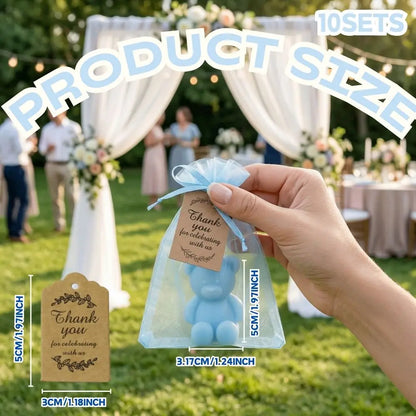 Blaue Bären Geburtstagskerzen für Party