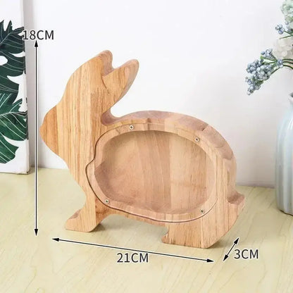 Holz Tier Sparschwein für Kinder Petoria