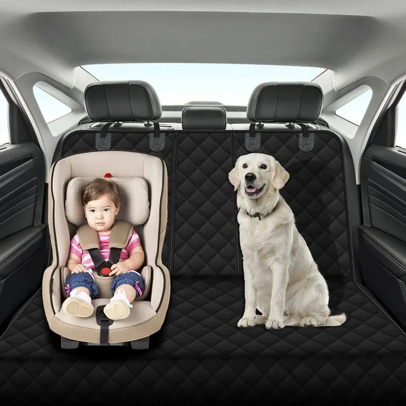 🐾 Petoria® Wasserdichter Auto-Rücksitzbezug für Hunde &amp; Katzen – Rutschfeste Schutzdecke mit Sicherheitsgurt-Öffnungen