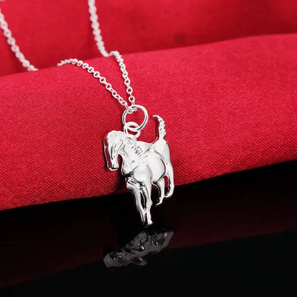 Pferdeanhänger-Halskette aus 925er-Sterlingsilber Petoria