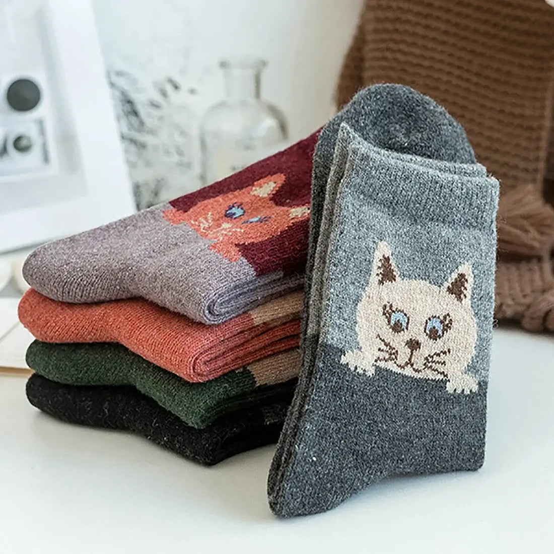 Cartoon Katzen Socken Set – 5 Paar | Petoria™