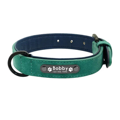 Personalisiertes Leder-Hundehalsband mit Namensschild Petoria