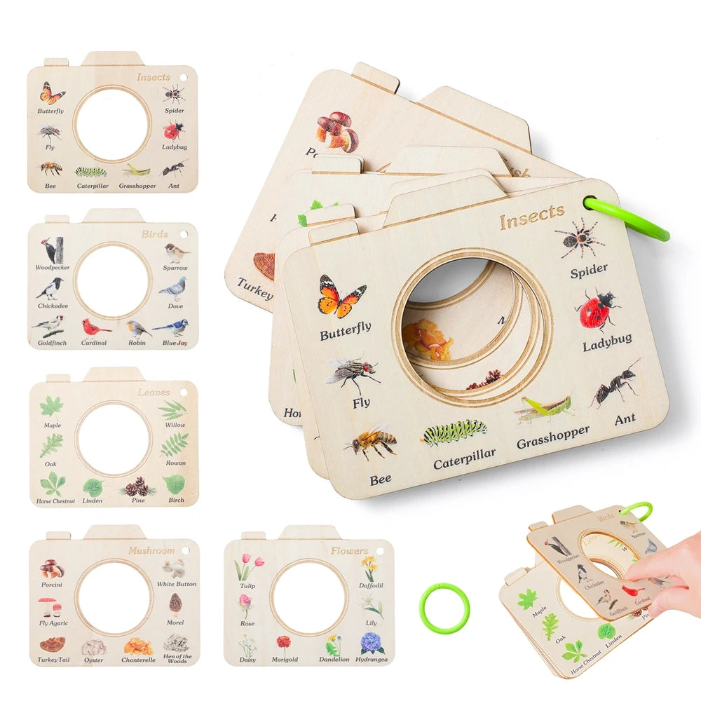 Montessori Holzbuch Lernspielzeug für Kinder