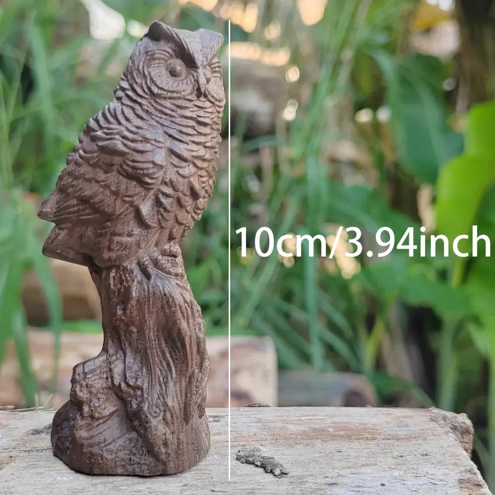 Eulen Holzfigur Skandinavische Dekoration