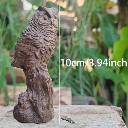 Eulen Holzfigur Skandinavische Dekoration