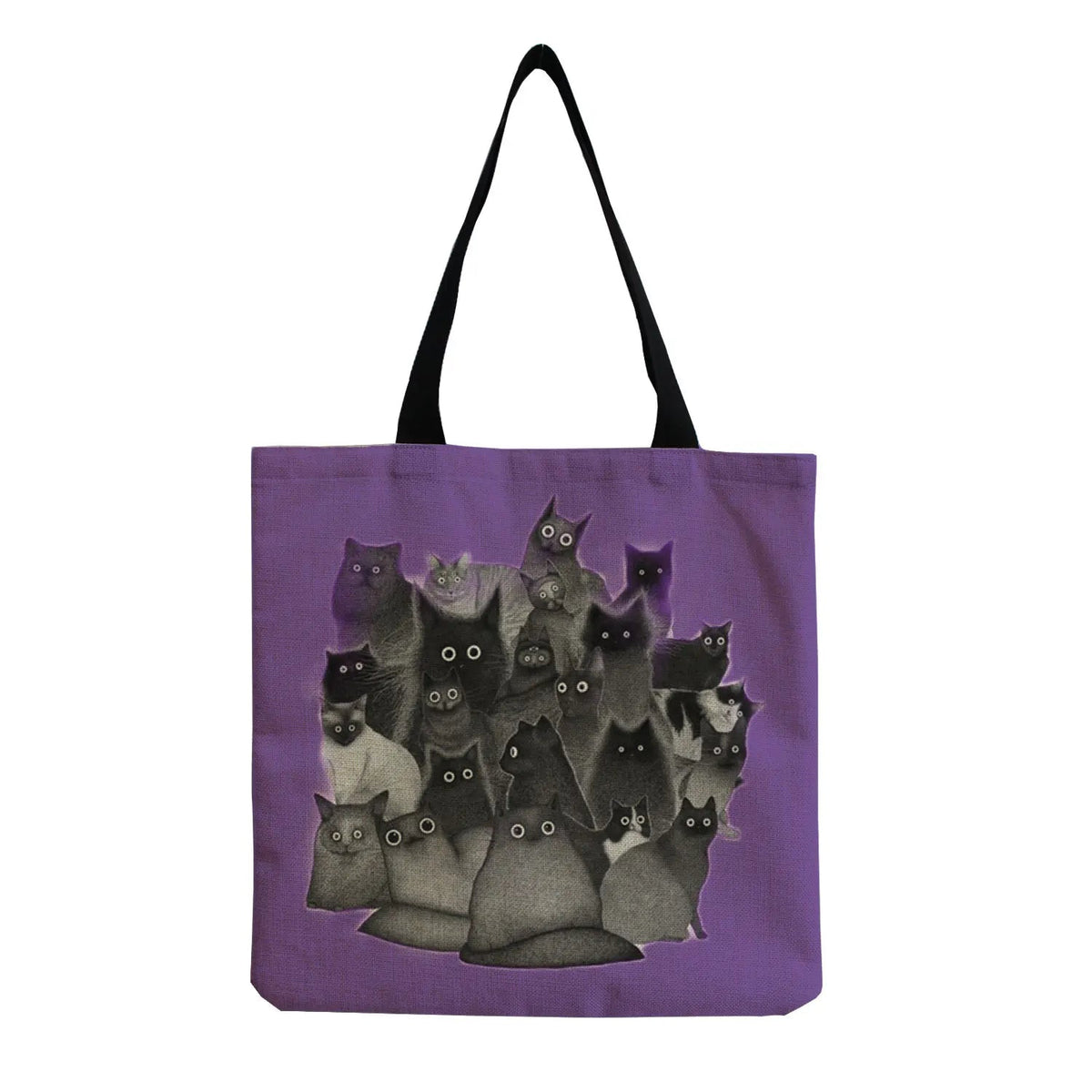 Cartoon Cute Dinosaur Printed Tote Linen Personality Girl Shoulder Bag Large Capacity Travel Storage Packs Women Shopping Bag Petoria Store
