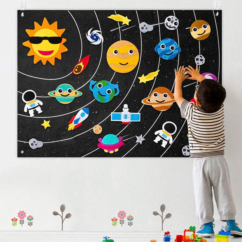 Bauernhof Tiere Filz Geschichte Bord Bauernhaus Märchenbuch Wand Hängen Dekor Montessori Frühen Lernen Interaktive Puzzle Spielzeug Kinder Geschenk