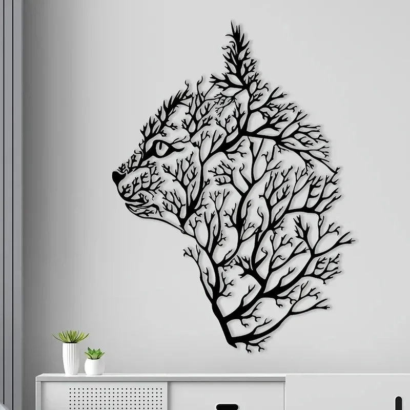 Charming Cat and Tree Metal Wall Art - Minimalist Decor for Bedroom, Living Room, Office - Perfect Housewarming Gift Petoria Store