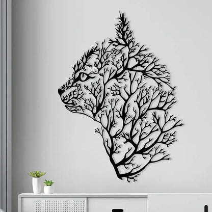 Charming Cat and Tree Metal Wall Art - Minimalist Decor for Bedroom, Living Room, Office - Perfect Housewarming Gift Petoria Store