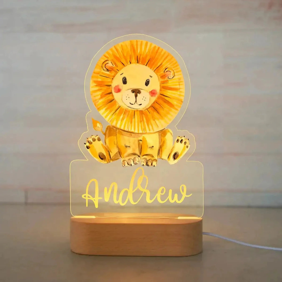 Picture Frame Light Children Animal Night Light Custom Acrylic Lamp Baby Kids Bedroom Decor Neonate Birthday Christmas Gift Petoria Store