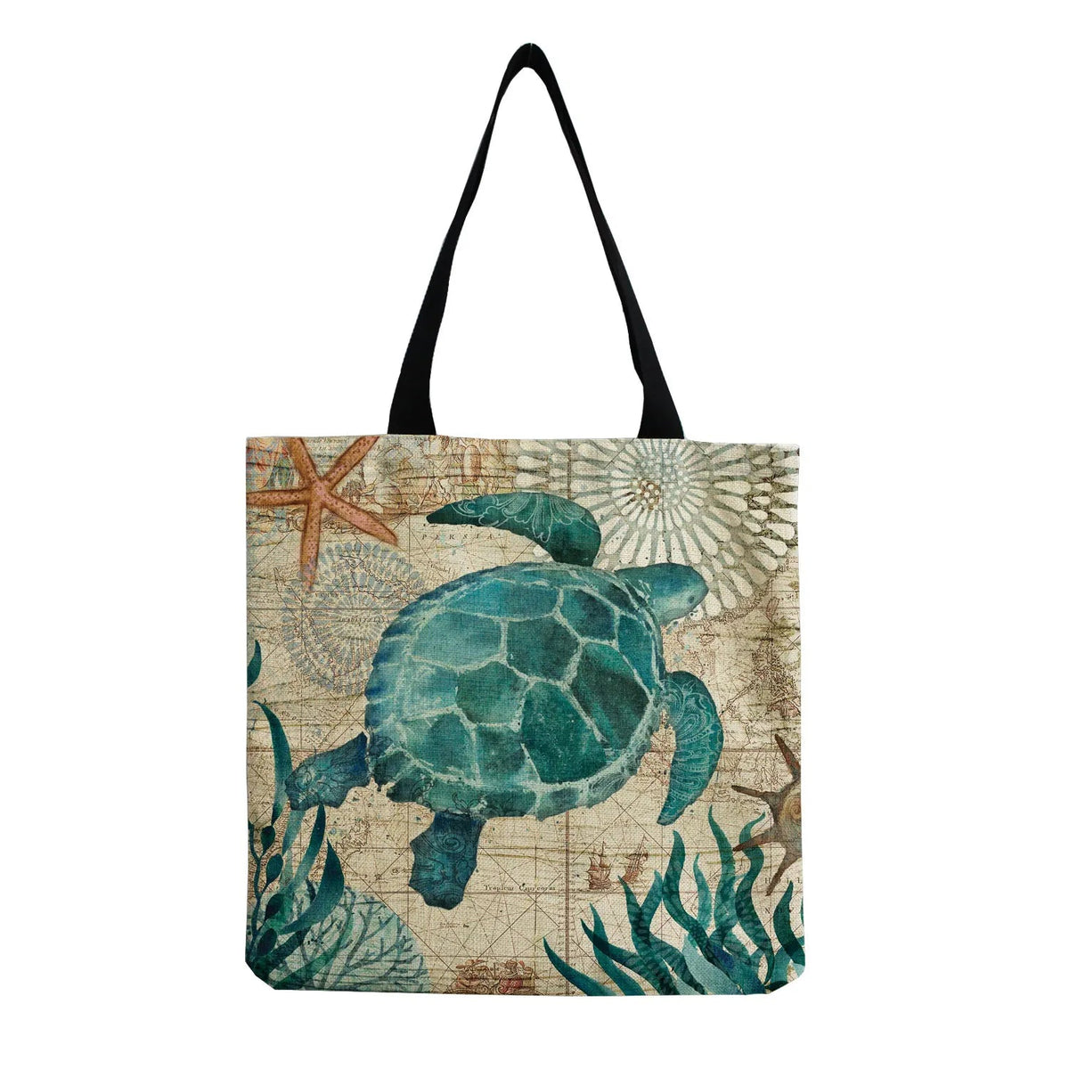 Cartoon Cute Dinosaur Printed Tote Linen Personality Girl Shoulder Bag Large Capacity Travel Storage Packs Women Shopping Bag Petoria Store