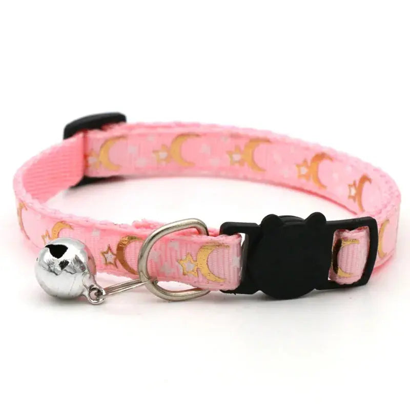 Verstellbares Haustierhalsband mit Glocke und Pfotenmotiv Petoria