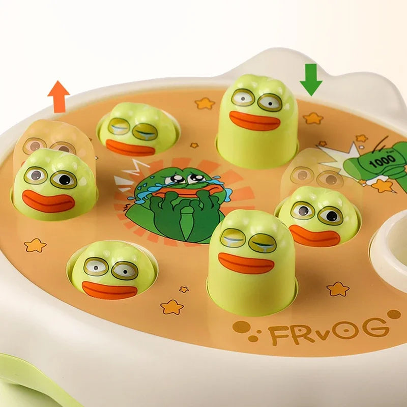 Montessori Babyspielzeug Cartoon Ente Schwein Frosch Klopfspiel Brettspiel für Jungen und Mädchen Hämmerspiel Lernspielzeug für Kleinkinder Geburtstagsgeschenke
