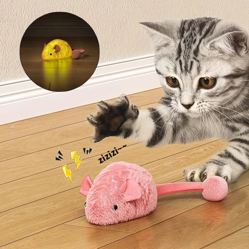 Interaktive Plüschmaus für Katzen – Weiches Spielzeug
