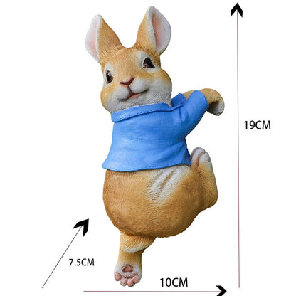 Cute Rabbit Figurine Decoration Garden Supplies Resin Flower Pot Pendant Craft Handicraft  Gifts for Garden Flowers Pot Petoria Store