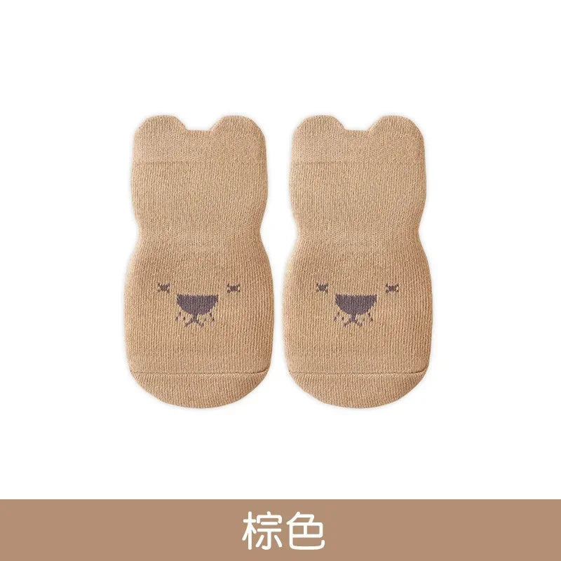 3/5 Paar rutschfeste Bodensocken mit bezauberndem Tiermuster für Babys, atmungsaktive Freizeitsocken für Jungen und Mädchen, Kinder-Indoor-Aktivitäten