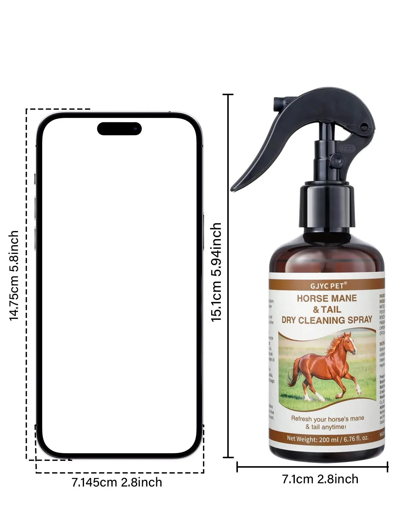 Premium Mähnen- und Schweif Entwirrungsspray Petoria