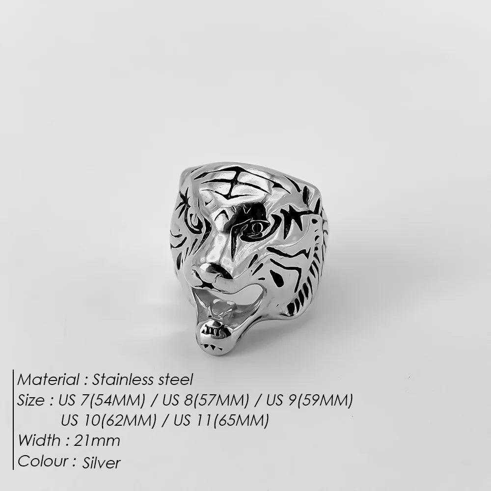 Edelstahl Vintage Ring Herren Klassischer Schmuck
