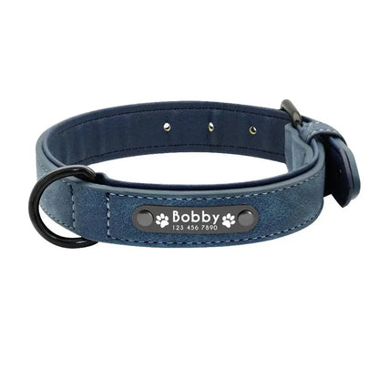 Personalisiertes Leder-Hundehalsband mit Namensschild Petoria