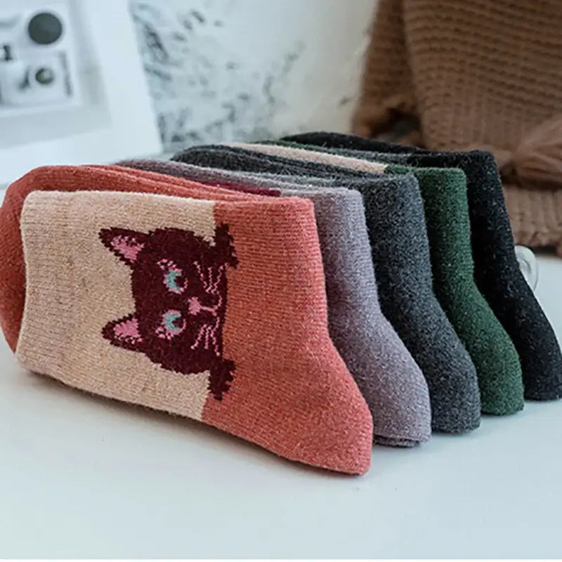 Cartoon Katzen Socken Set – 5 Paar | Petoria™