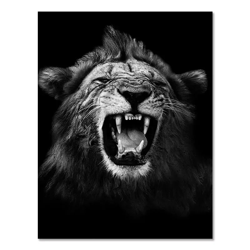 Canvas Painting Animal Wall Art Lion Elephant Deer Zebra Posters and Prints Wall Pictures for Living Room Decoration Home Decor Petoria Store
