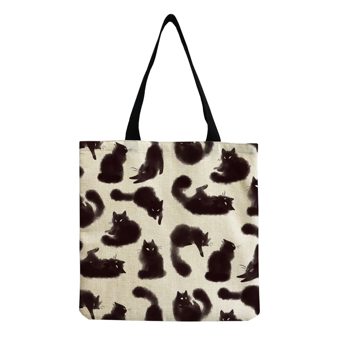 Cartoon Cute Dinosaur Printed Tote Linen Personality Girl Shoulder Bag Large Capacity Travel Storage Packs Women Shopping Bag Petoria Store