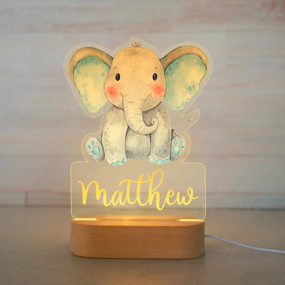 Picture Frame Light Children Animal Night Light Custom Acrylic Lamp Baby Kids Bedroom Decor Neonate Birthday Christmas Gift Petoria Store