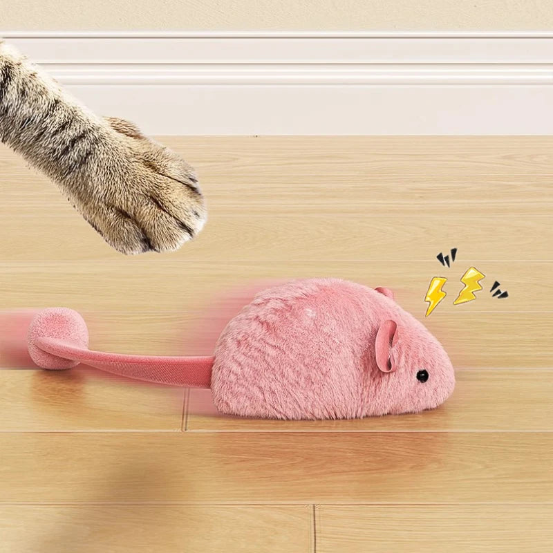 Interaktive Plüschmaus für Katzen – Weiches Spielzeug