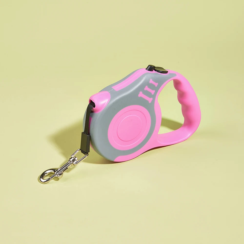 3 m 5 m Hundeleine für kleine Hunde, Katze, automatisch, einziehbar, langlebig, Nylonleine, für Welpen, Outdoor, Reisen, Wandern, Zugseil