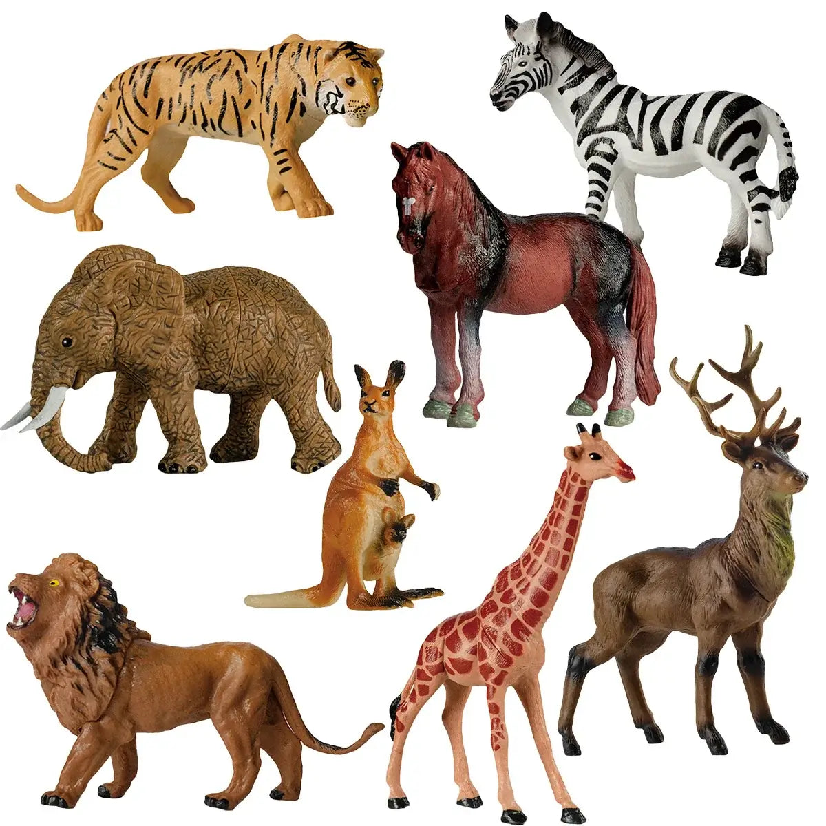 Wildtier Figuren Set – Lernspielzeug für Kinder