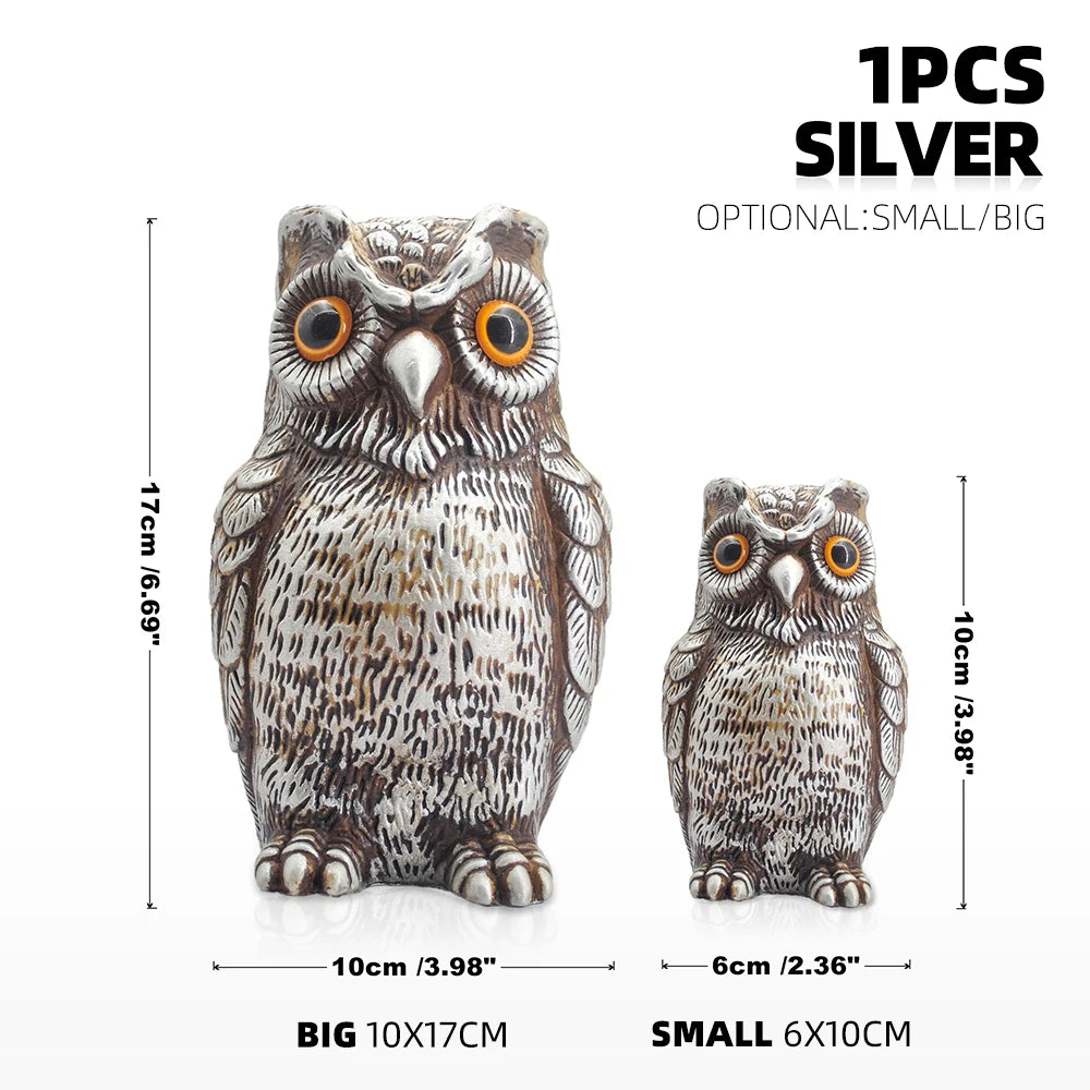 Garden Decor Realistic Owl Statue Scarecrow Fake Bird Scarer Lawn Garden Courtyard House Decorative Figurine Home Decoration Toy Petoria Store