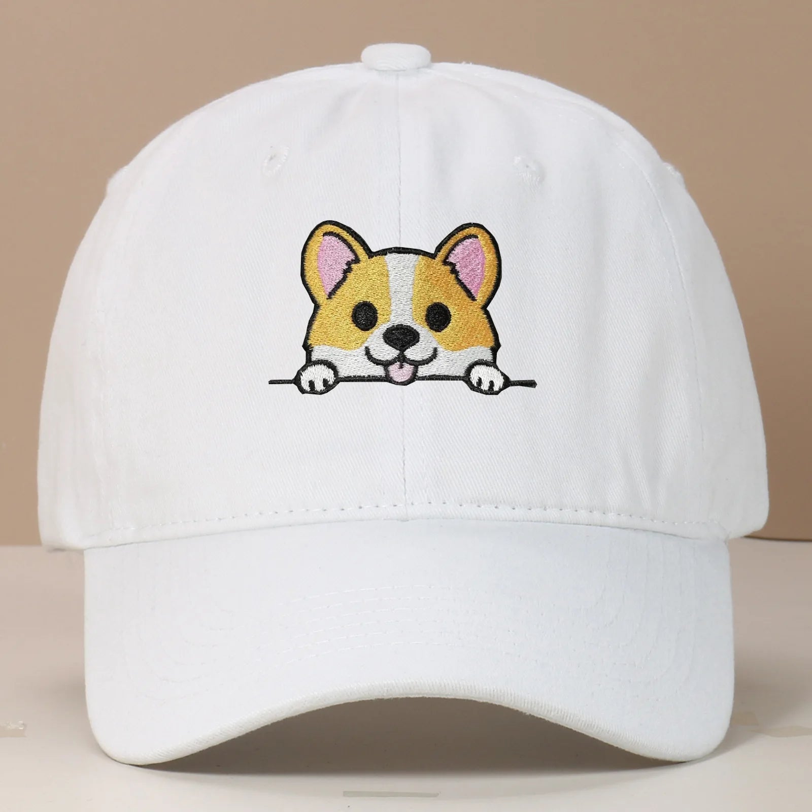 Stickerei Kappe Cartoon Corgi Hund Baseball Caps Mode Sommer Zubehör Sonnenschutz Hut Unisex Weiche Gewaschene Top Cap Flut Hüte