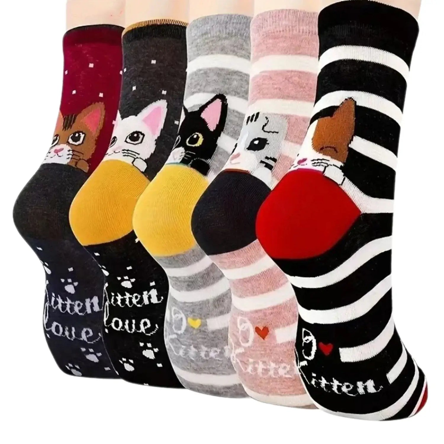Katzen Baumwollsocken Set