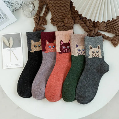 Cartoon Katzen Socken Set – 5 Paar | Petoria™