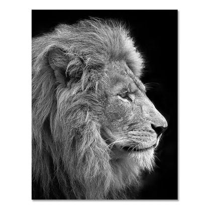 Canvas Painting Animal Wall Art Lion Elephant Deer Zebra Posters and Prints Wall Pictures for Living Room Decoration Home Decor Petoria Store