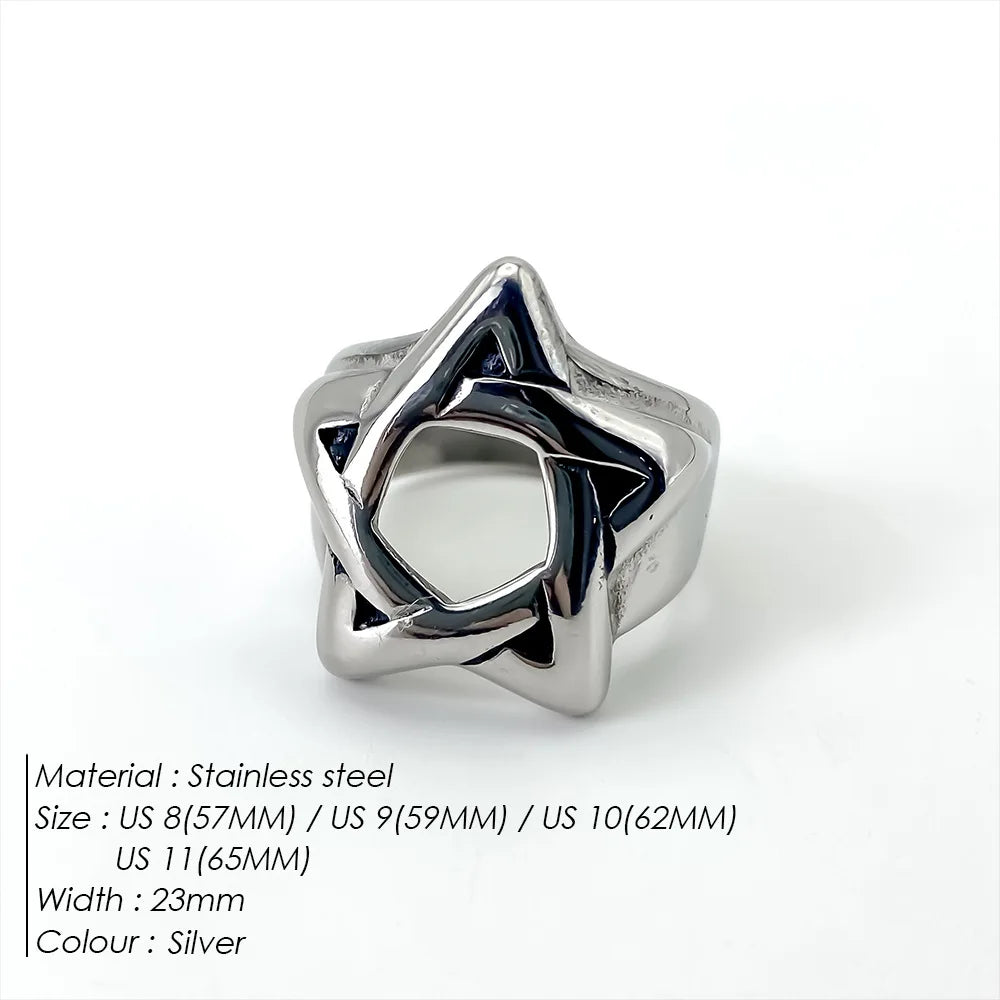 Edelstahl Vintage Ring Herren Klassischer Schmuck