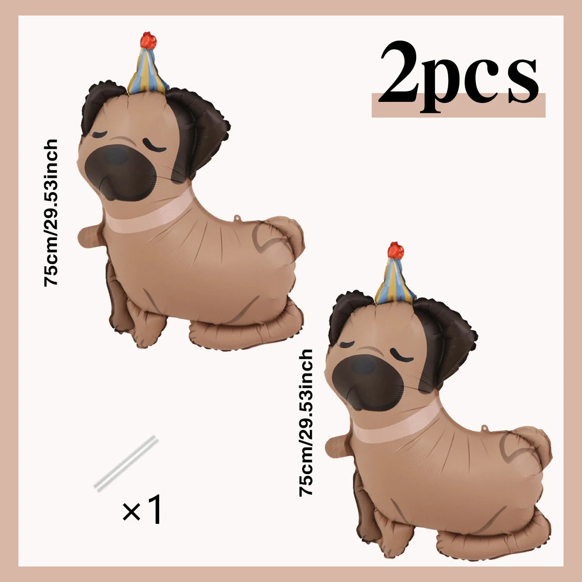 4 Animal Dog Aluminum Foil Balloons Cute Dog Theme Birthday, Anniversary Decoration, Shower, Pet Party Decoration Petoria Store