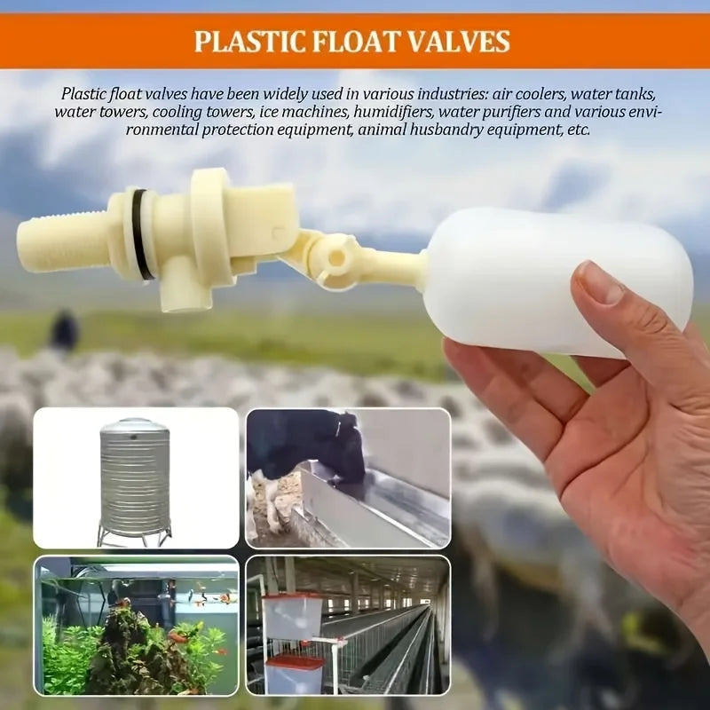2 Stück Vieh-Wasserschwimmerventil 1/2 Zoll für automatische Wassertränke für Pferde, Ziegen, Schafe, Schweine, Hunde, Viehzuchtbedarf